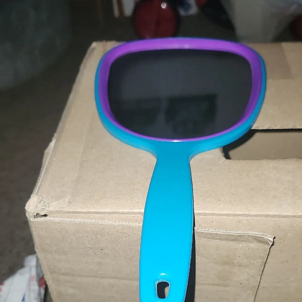 Purple and Blue Handheld Mirror